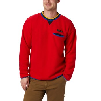 Columbia Wapitoo Fleece, Pullover Azules Rojos Negros Para Hombre | 853219-FCG